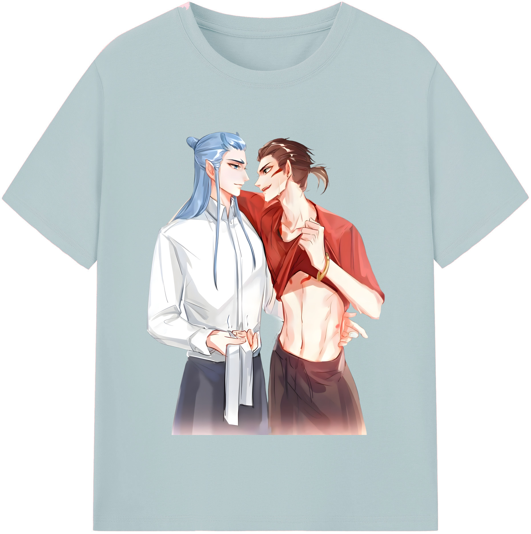 （画像用） Ne Zha 2 ナタ 魔童の大暴れ 綿100％半袖Tシャツ（フロントプリント）
